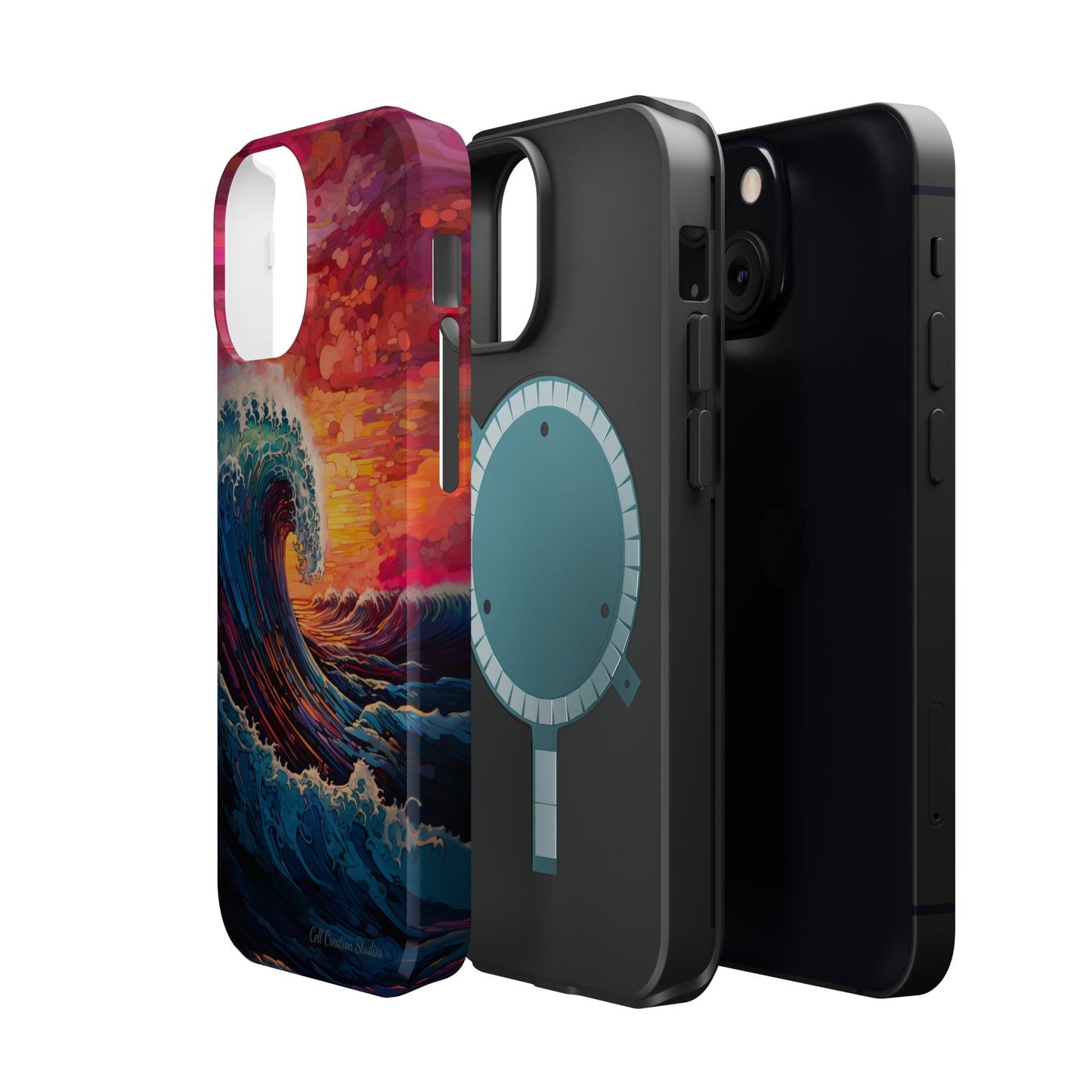 "Colorful Ocean Wave" Cell Phone Case -MagSafe Tough Cases