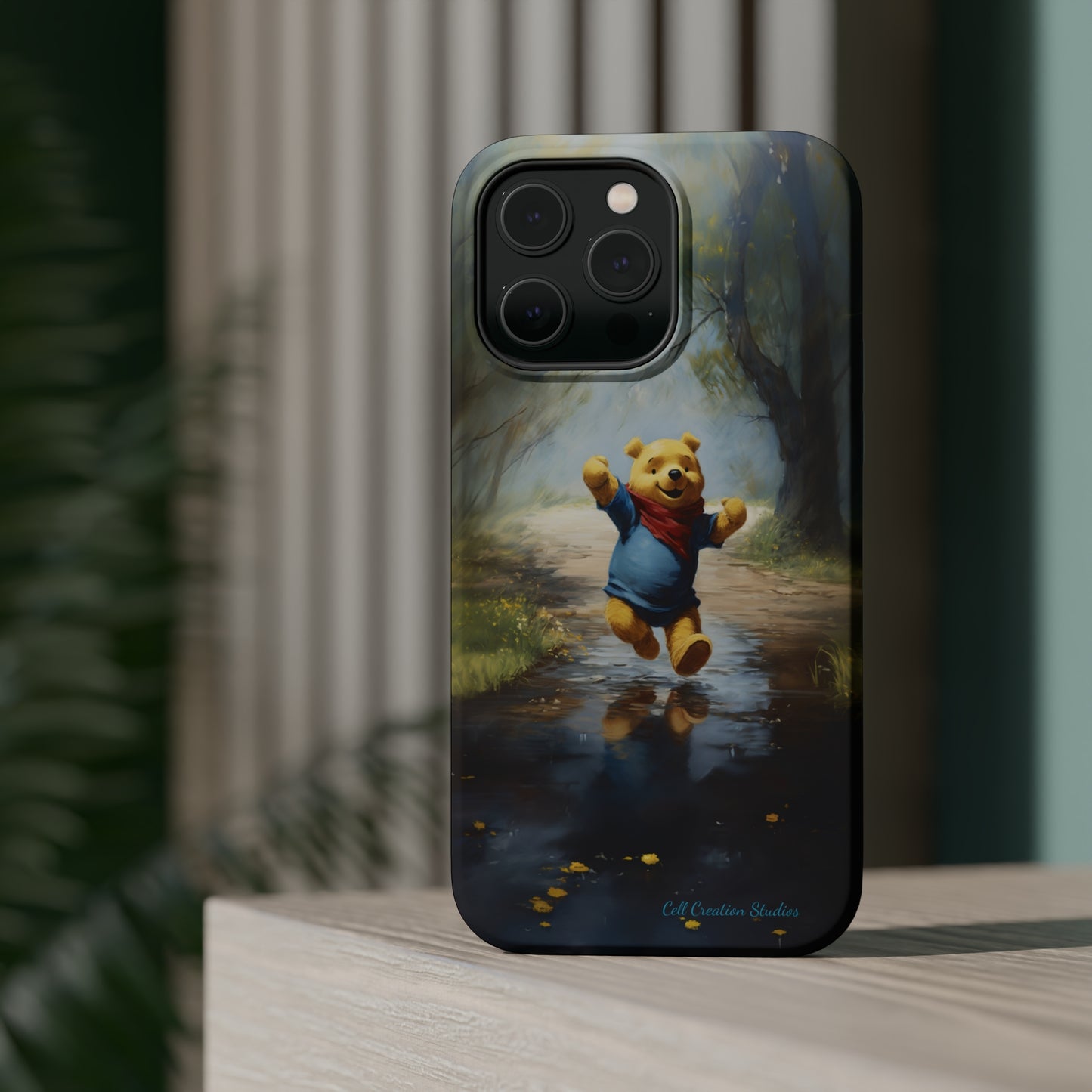 Introducing the "Winnie-The-Pooh Puddle Splash" Cell Phone Case – A Splash of Nostalgic Fun -MagSafe Tough Cases