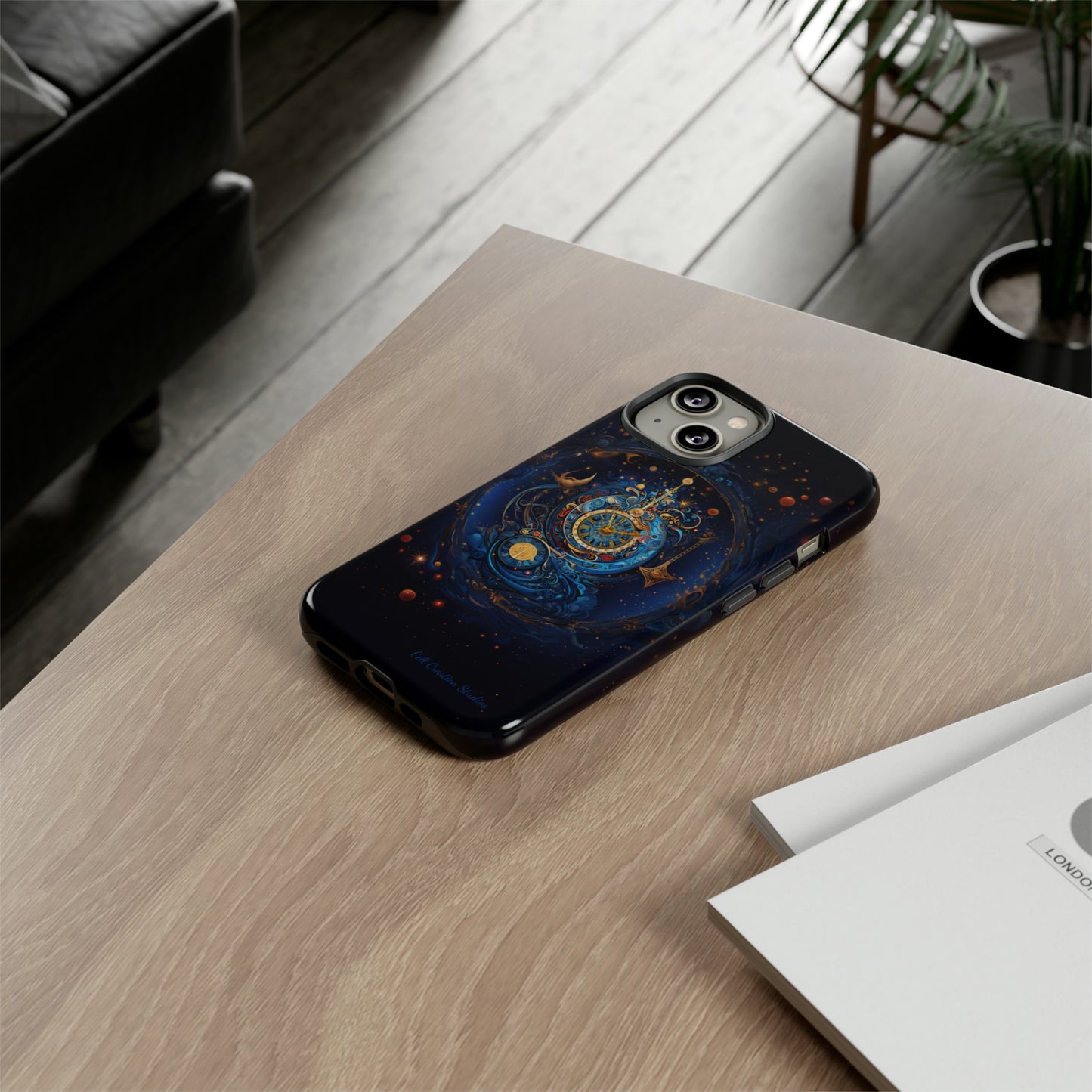 "Cosmic Clock Elegance" -Tough iPhone Cases