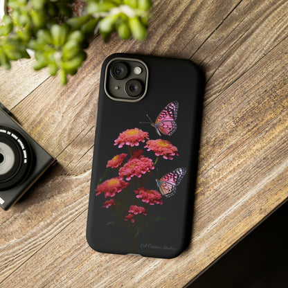 "Achillea Desert Eve Deep Rose & Butterfly" Phone Case -Tough Cases