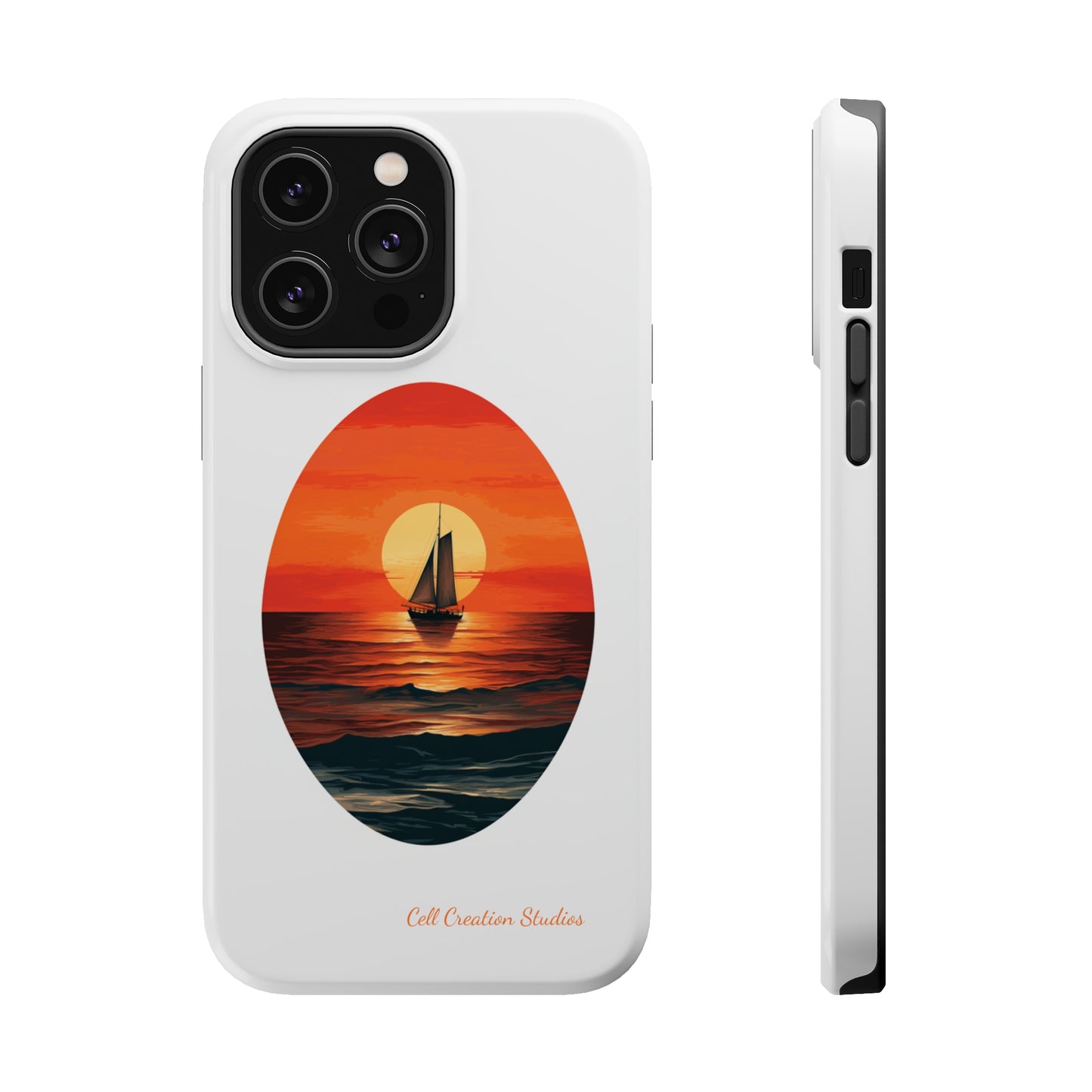 "Sailboat Sunset Serenity" -MagSafe Tough iPhone Cases