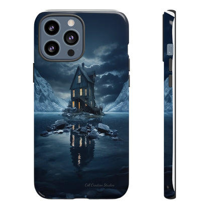 "Mountain Retreat" Winter Lake Cell Phone Cover – Capture the Tranquil Beauty!