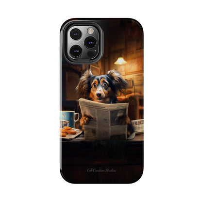 Introducing the "Pup's Perusal" Cell Phone Case – Unleash Heartwarming Humor -Tough Phone Cases