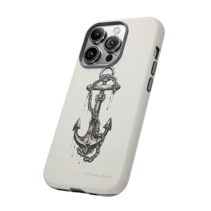 "Nautical Elegance Anchor" -Tough iPhone Cases