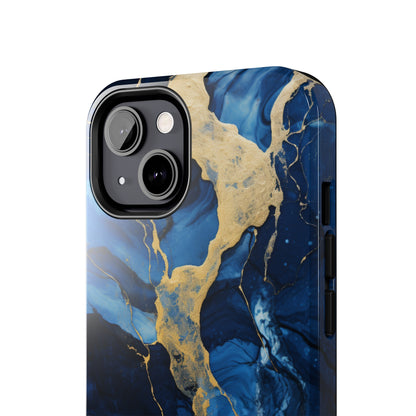 "Azure Elegance Marble" -Tough iPhone Cases