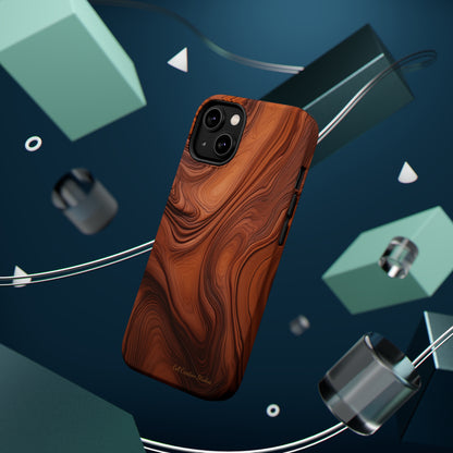 The "Natural Elegance" Wood Pattern Phone Case -MagSafe Tough Cases