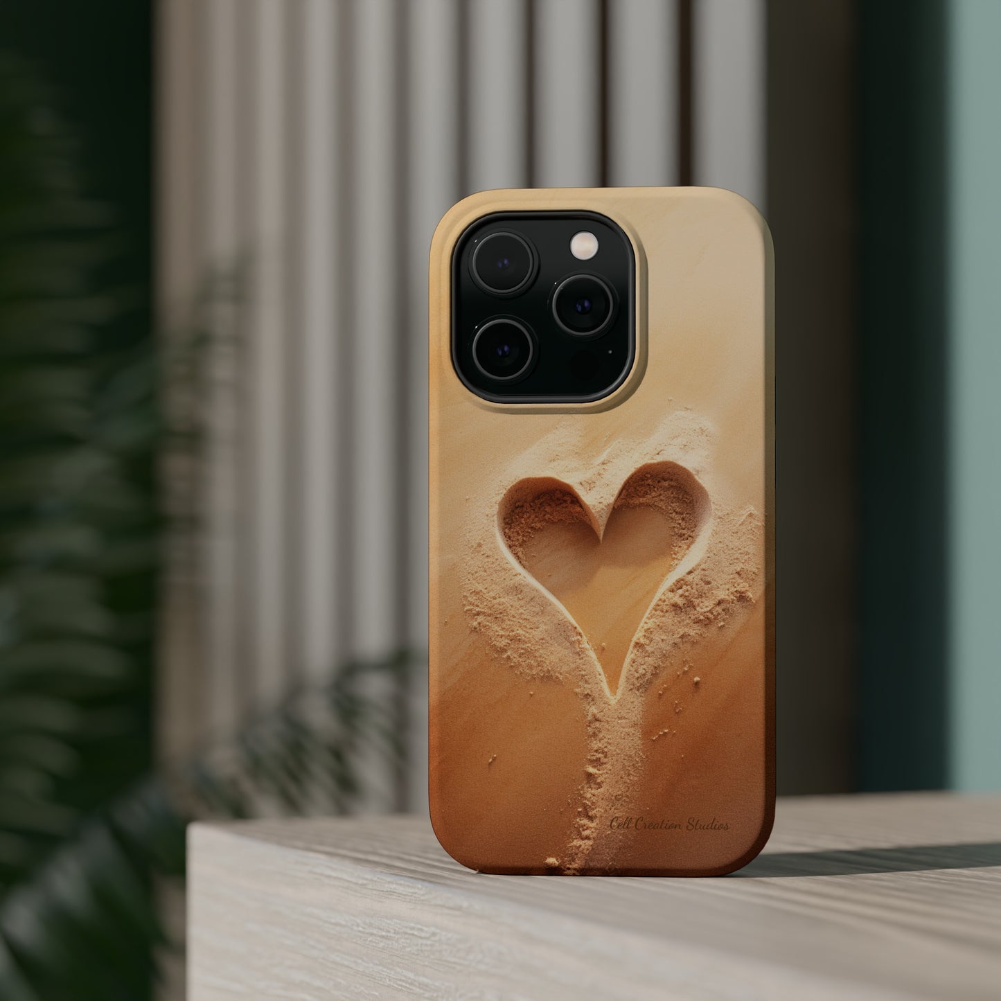 "Eternal Love: Sand Heart" Cell Phone Case -MagSafe Tough Cases