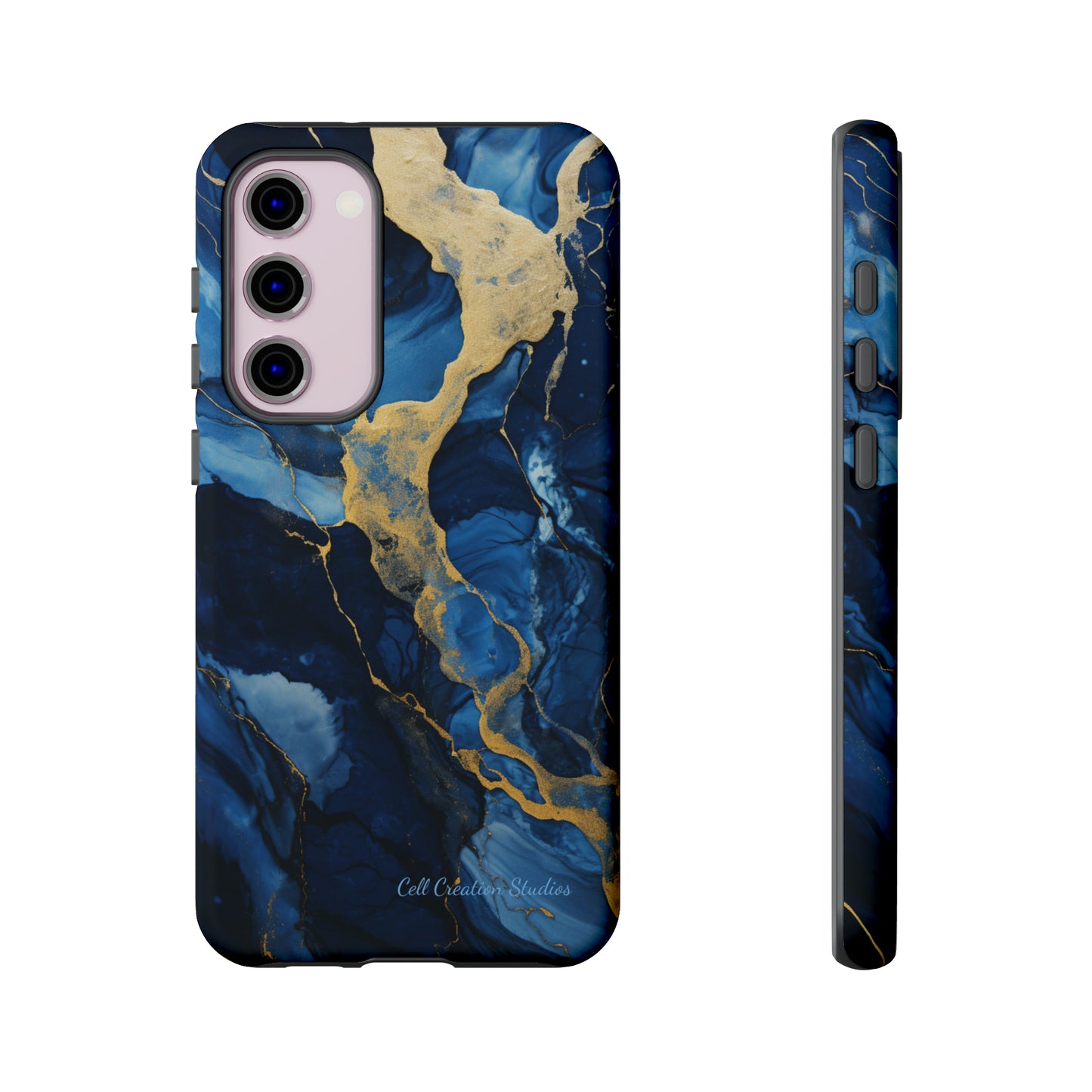 "Azure Elegance Marble" -Tough Samsung Cases