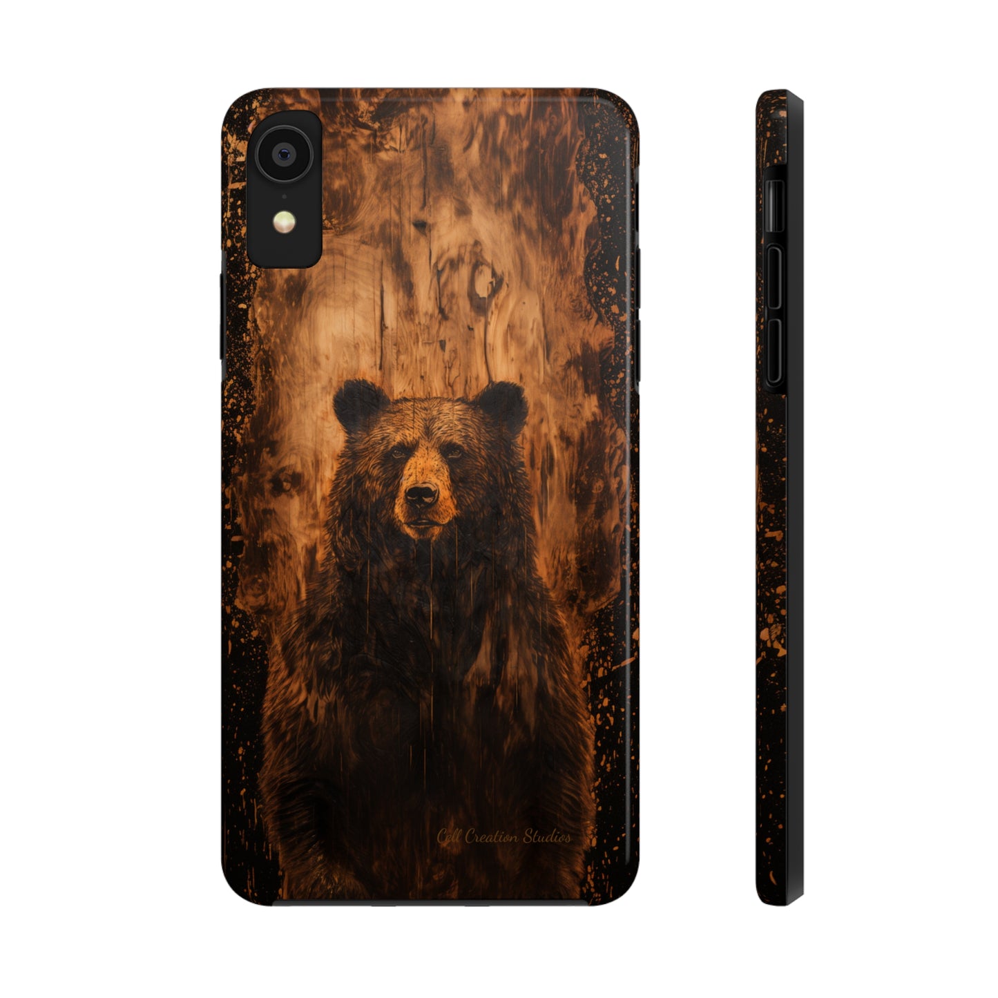 "Bear Wood Grain"-Tough Phone Cases