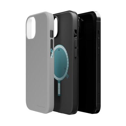 "Sleek Silver Essence" -MagSafe Tough iPhone Cases