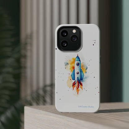 Introducing our "Cosmic Rocket" Cell Phone Case – Where Style Meets Adventure -MagSafe Tough Cases