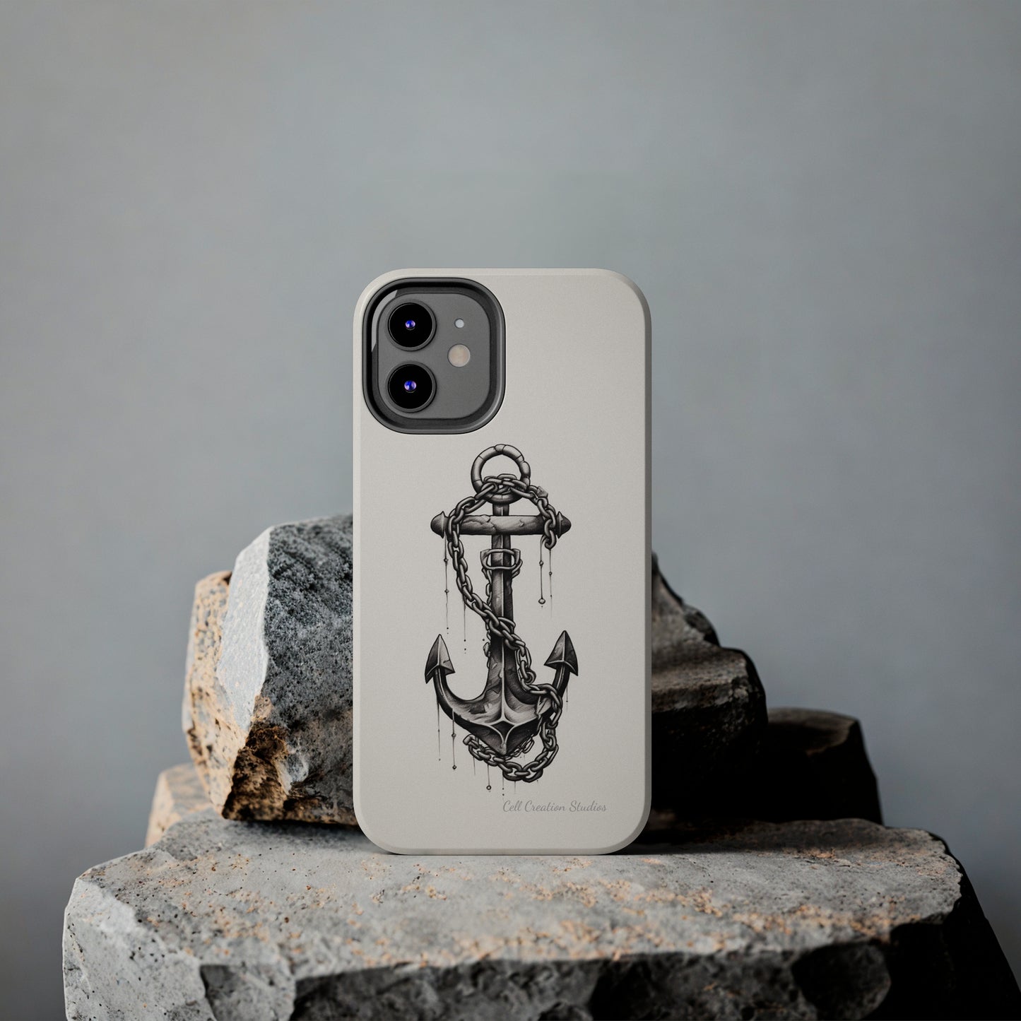 "Nautical Elegance Anchor" -Tough iPhone Cases