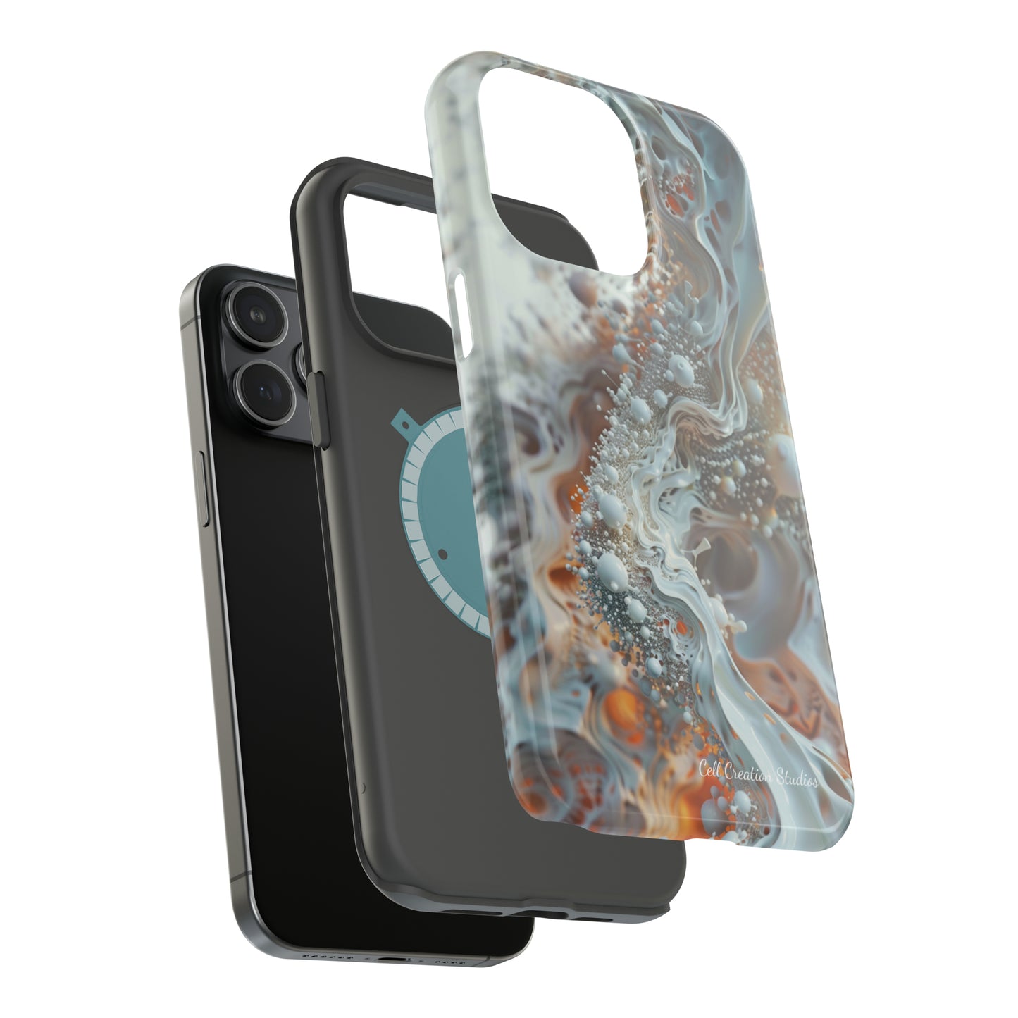 "3D Liquid Splash" -MagSafe Tough iPhone Cases