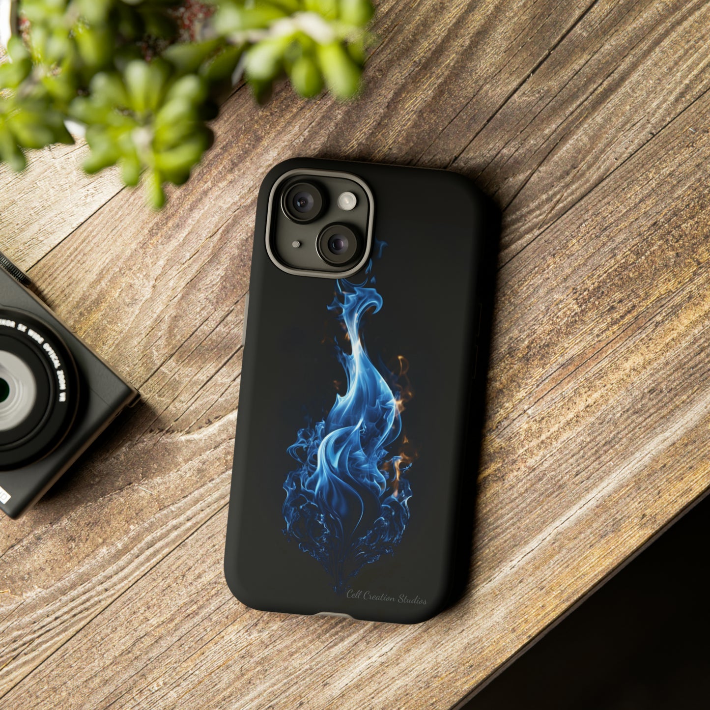 "Blue Flame" Phone Case: Ignite Your Style with Fiery Elegance -Tough Cases