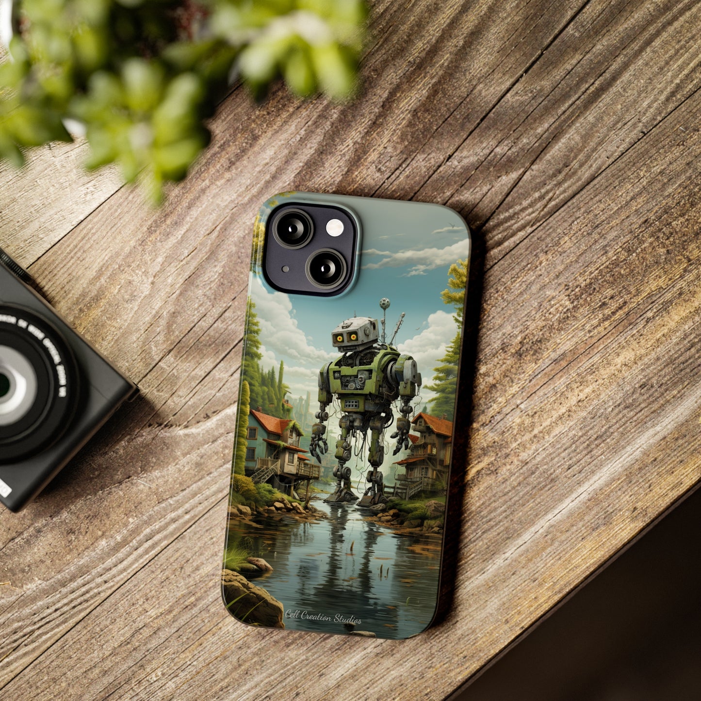 Introducing the "Robo-Rescue" Cell Phone Case – Witness a Heartwarming Scene of Robot Seeking Assistance -Slim Phone Cases