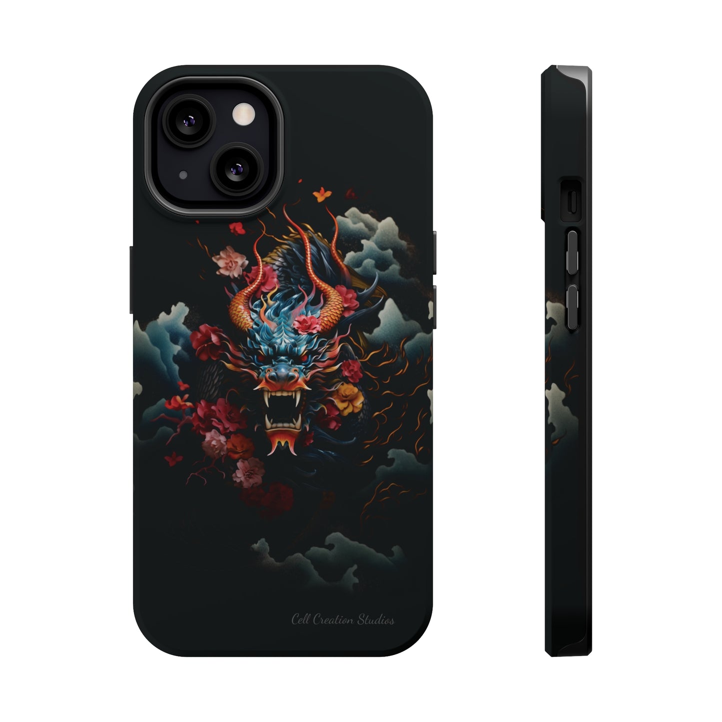 Introducing the "Japanese Dragon Majesty" Cell Phone Case – Embrace the Legend in Style -MagSafe Tough Cases