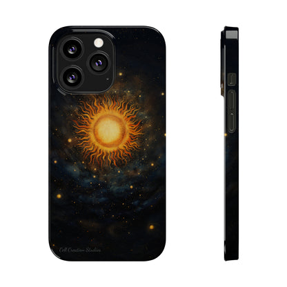 Introducing the "Celestial Sun and Stars" Cell Phone Case – Carry the Cosmos with You -Slim Phone Cases