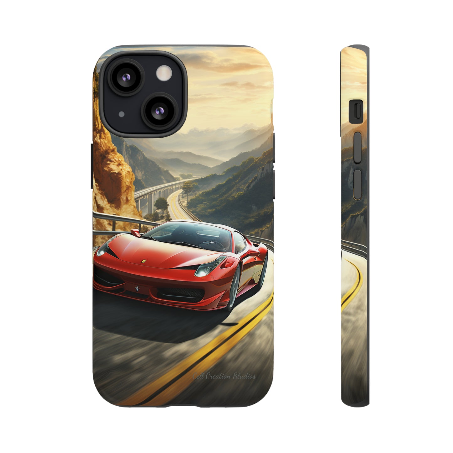 "Mountain Majesty Ferrari Edition" -Tough iPhone Cases