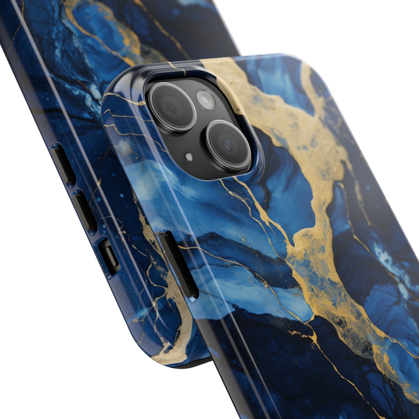 "Azure Elegance Marble" -Tough iPhone Cases