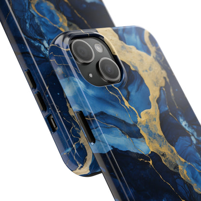 "Azure Elegance Marble" -Tough iPhone Cases