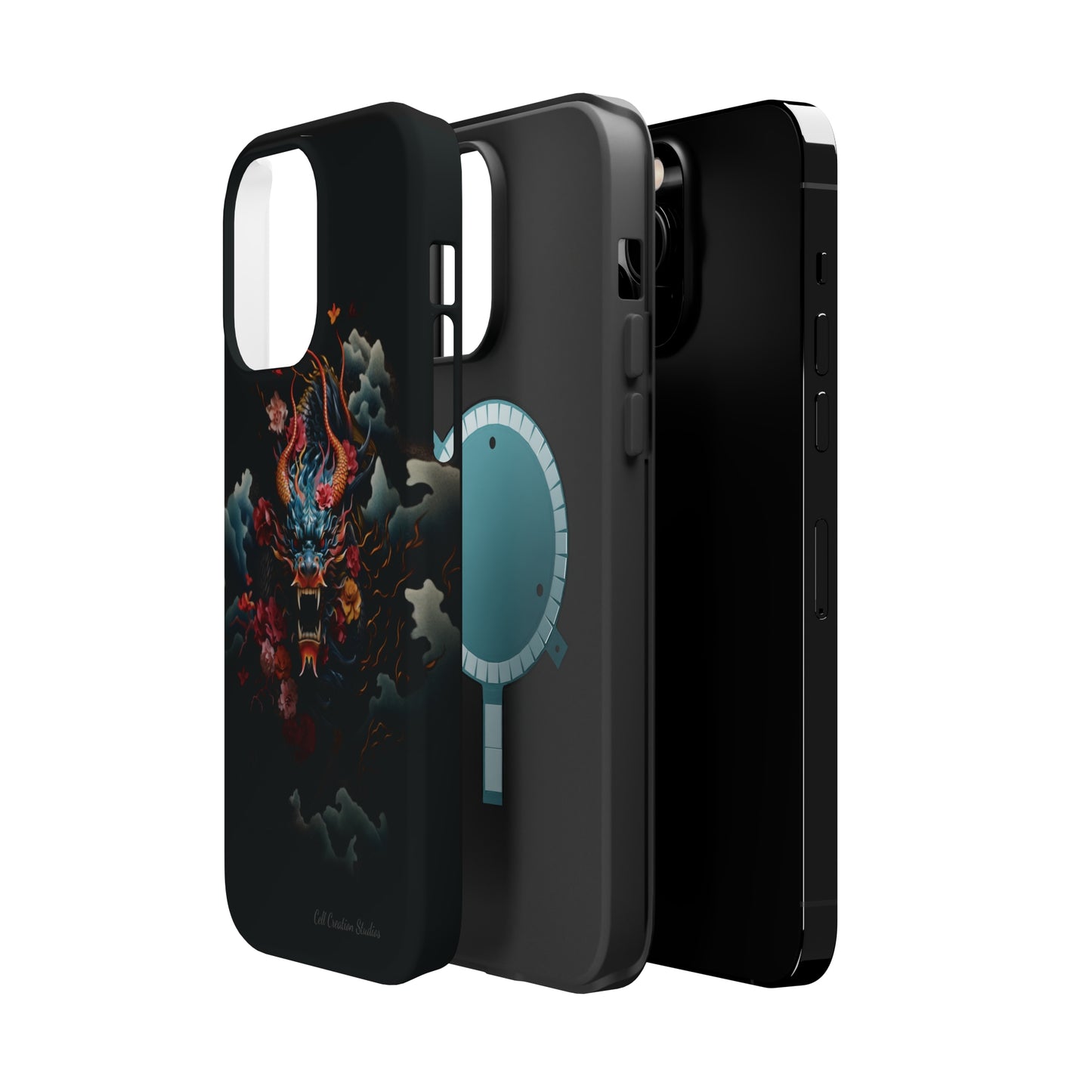 Introducing the "Japanese Dragon Majesty" Cell Phone Case – Embrace the Legend in Style -MagSafe Tough Cases