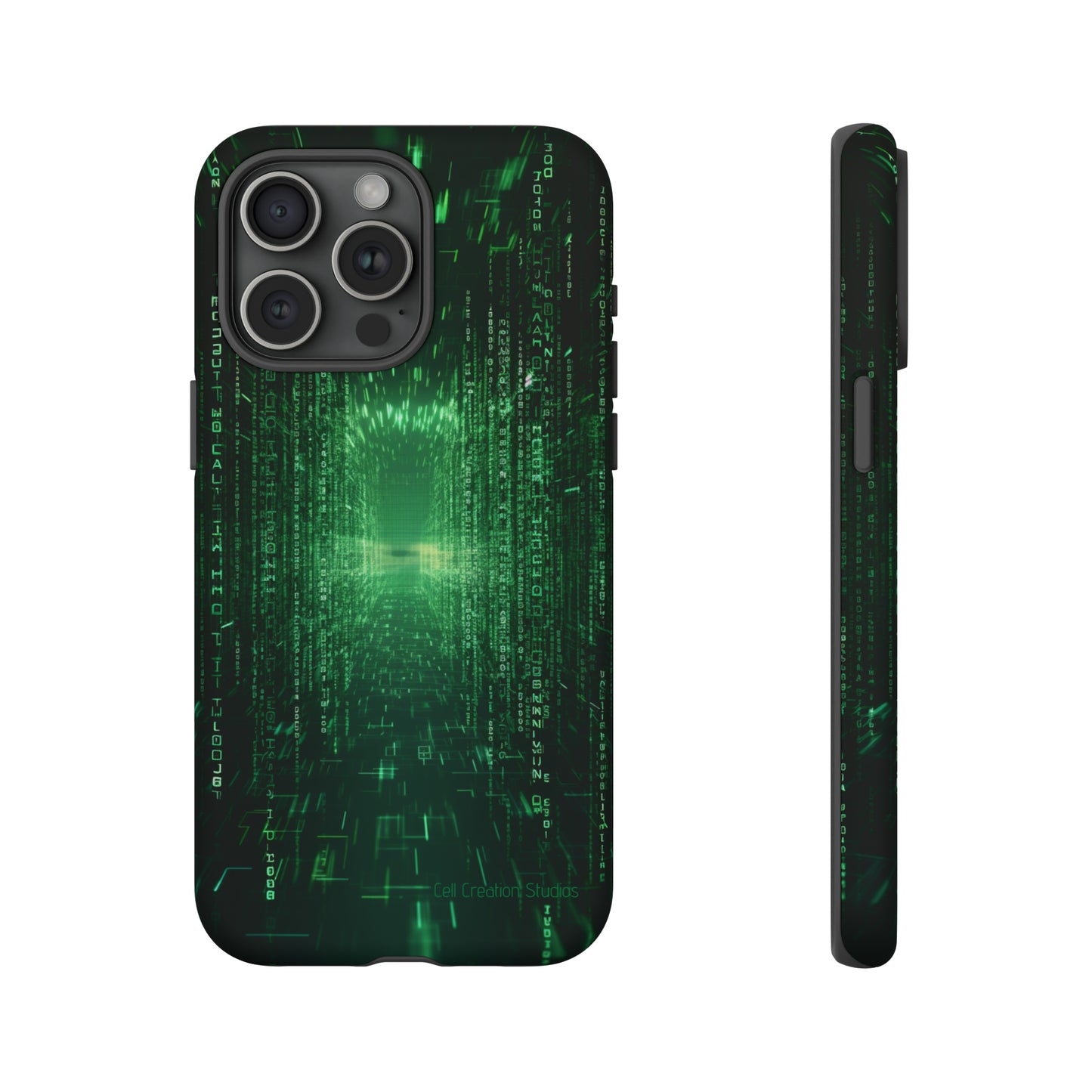 Introducing our "Digital Code Stream" Cell Phone Case – where style meets technology for your device's protection -Tough Cases