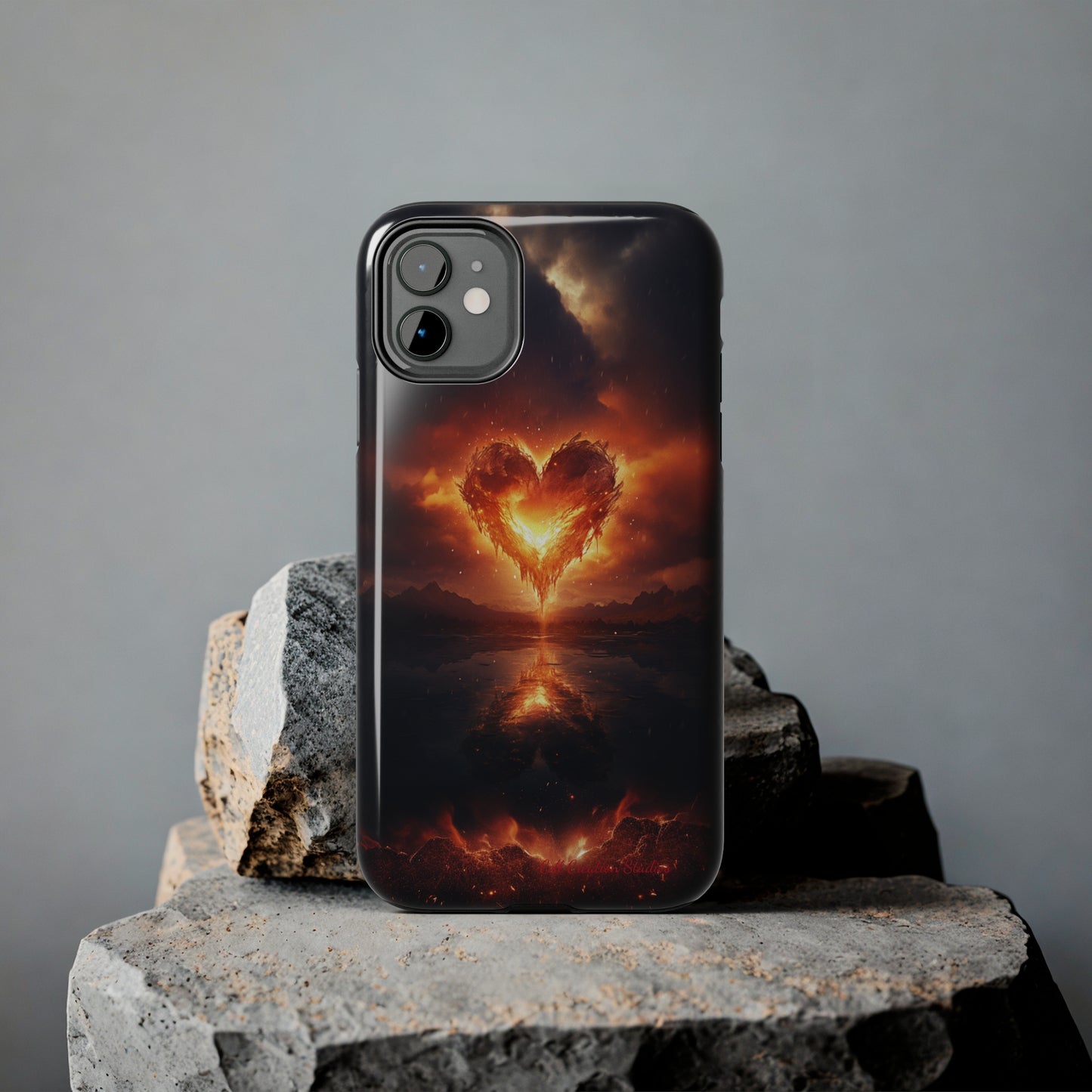 Introducing the "Flaming Heart" Cell Phone Case – Ignite Your Passion! -Tough Phone Cases