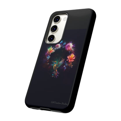 Introducing the "Floral Harmony Hummingbird" Cell Phone Case – Where Elegance Meets Nature -Tough Cases