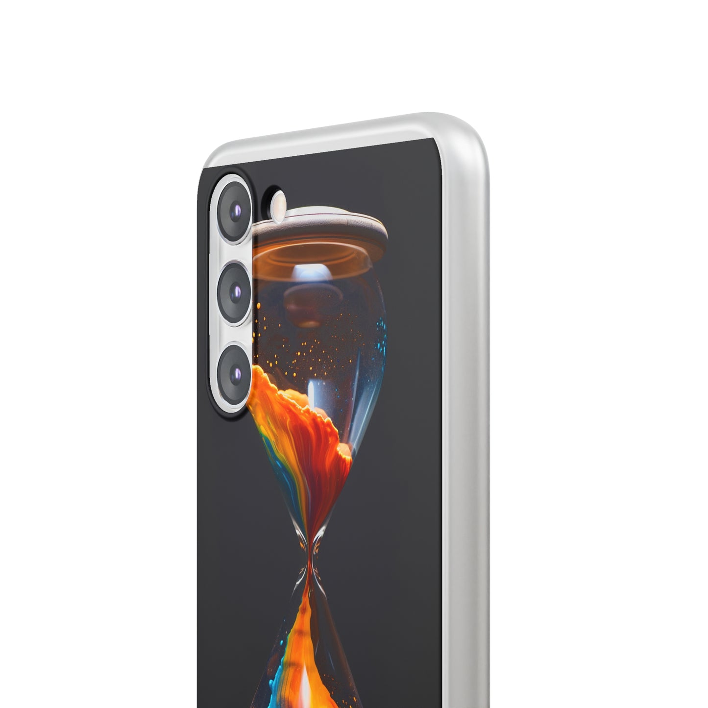 Introducing the "Vibrant Sands of Time" Cell Phone Case – Embrace the Beauty of Colorful Hourglass Design -Flexi Cases