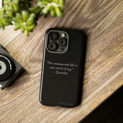 "Life's Examination" Socrates Quote Phone Case -Tough Cases