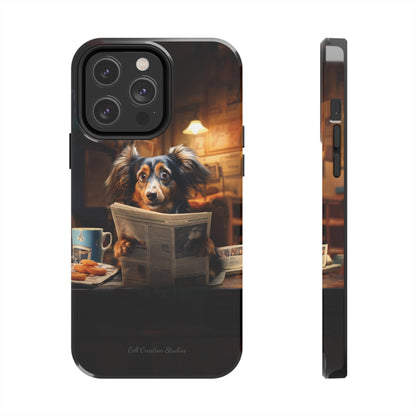 Introducing the "Pup's Perusal" Cell Phone Case – Unleash Heartwarming Humor -Tough Phone Cases