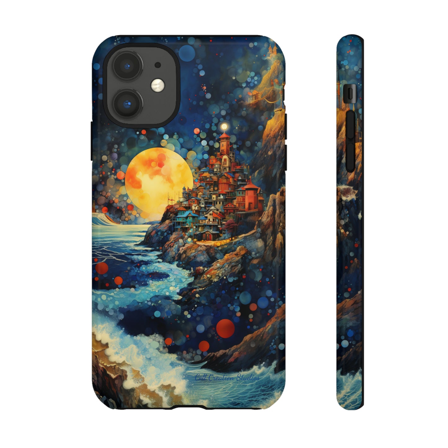 "Moonlit Coastal Vista" -Tough iPhone Cases