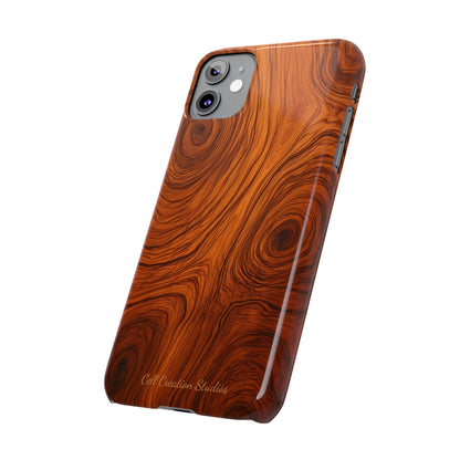 Introducing the "Natural Woodgrain" Cell Phone Case – Embrace Organic Beauty with Wood Pattern Design -Slim Phone Cases