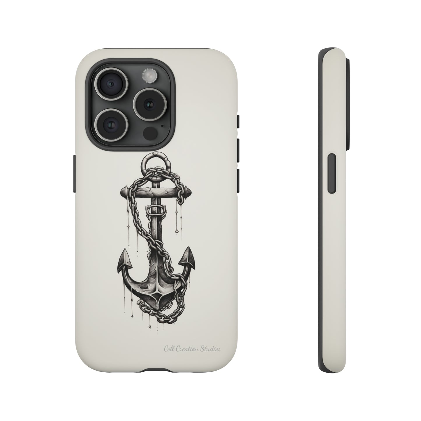 "Nautical Elegance Anchor" -Tough iPhone Cases