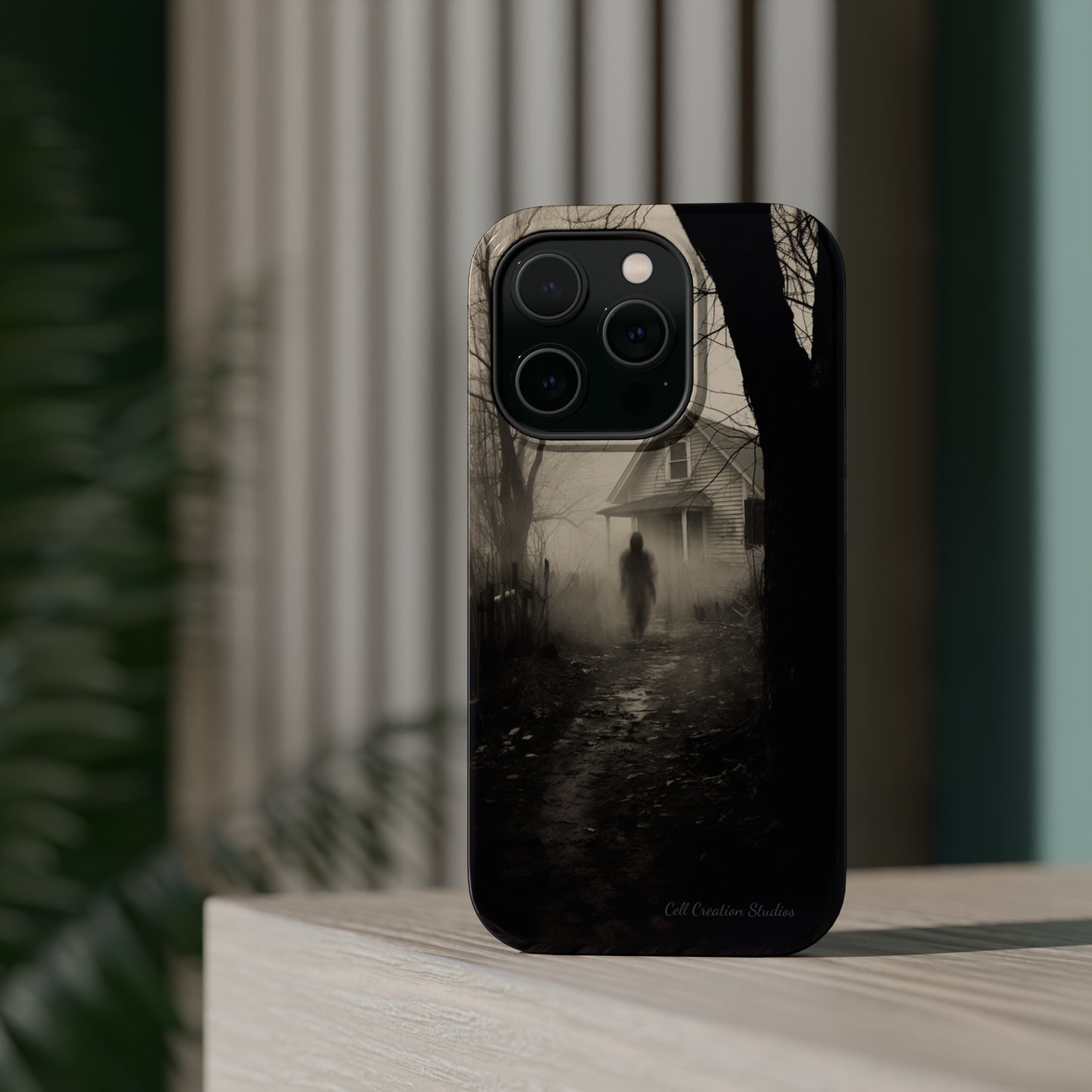 Introducing the "Ethereal Encounter" Cell Phone Case – Unveil the Mystery of the Ghostly Presence -MagSafe Tough Cases