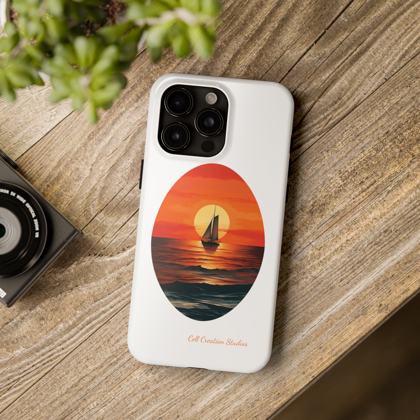 "Sailboat Sunset Serenity" -Tough iPhone Cases