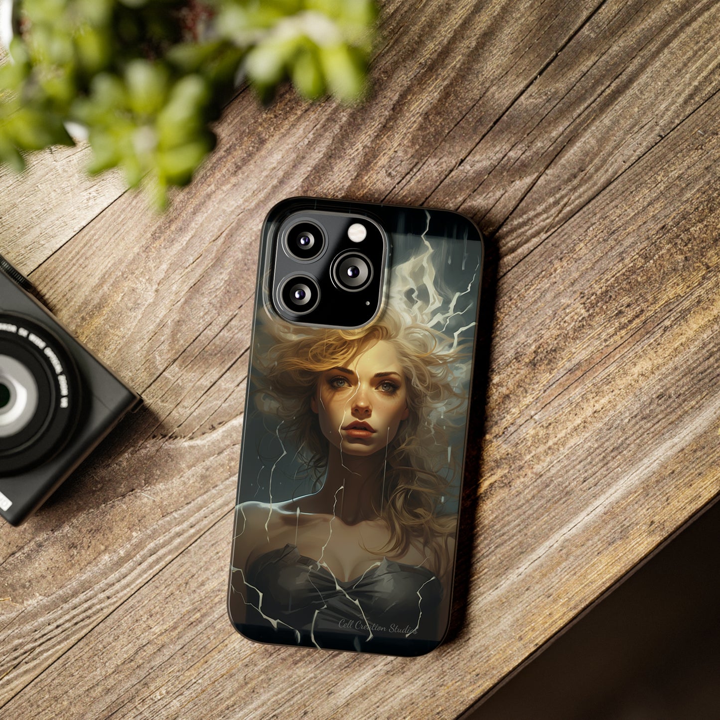 Introducing the "Electrifying Beauty" Cell Phone Case – Sparks of Style and Power -Slim Phone Cases