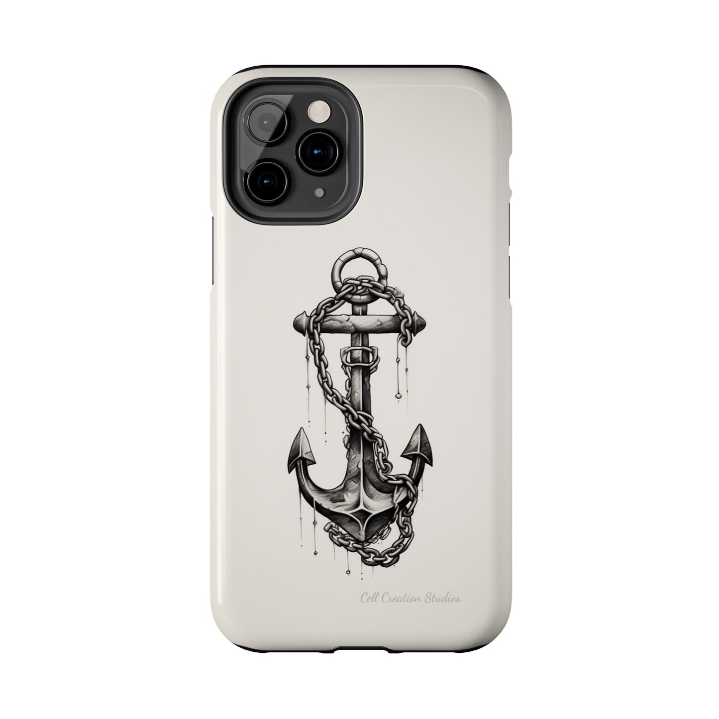 "Nautical Elegance Anchor" -Tough iPhone Cases