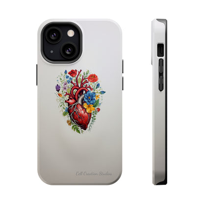 "Floral Heart Harmony" -MagSafe Tough iPhone Cases