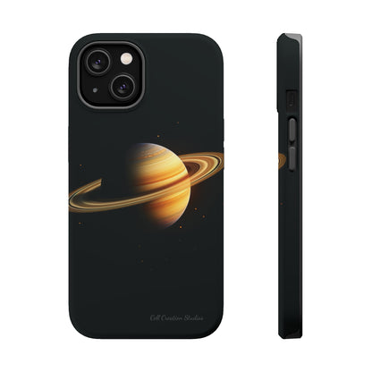 Introducing the "Saturn's Elegance" Cell Phone Case – A Cosmic Masterpiece -MagSafe Tough Cases