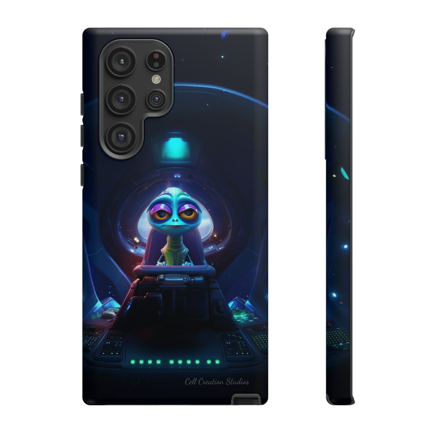 The "Cosmic Cruising Bored Alien" Phone Case -Tough Cases