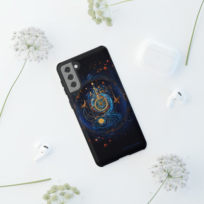 "Cosmic Clock Elegance" -Tough Samsung Phone Cases