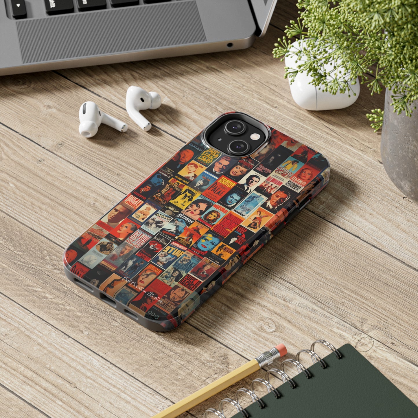 Introducing the "Vintage Movie Poster Collage" Cell Phone Case – Timeless Hollywood Charm -Tough Phone Cases