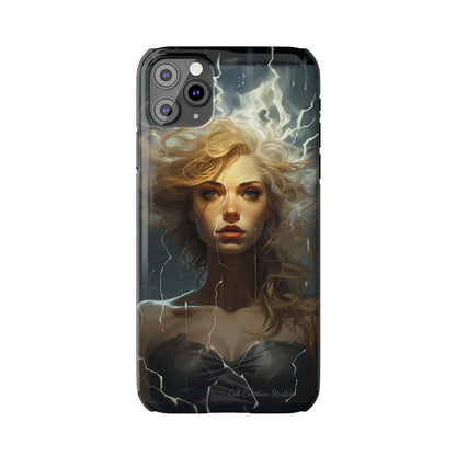 Introducing the "Electrifying Beauty" Cell Phone Case – Sparks of Style and Power -Slim Phone Cases