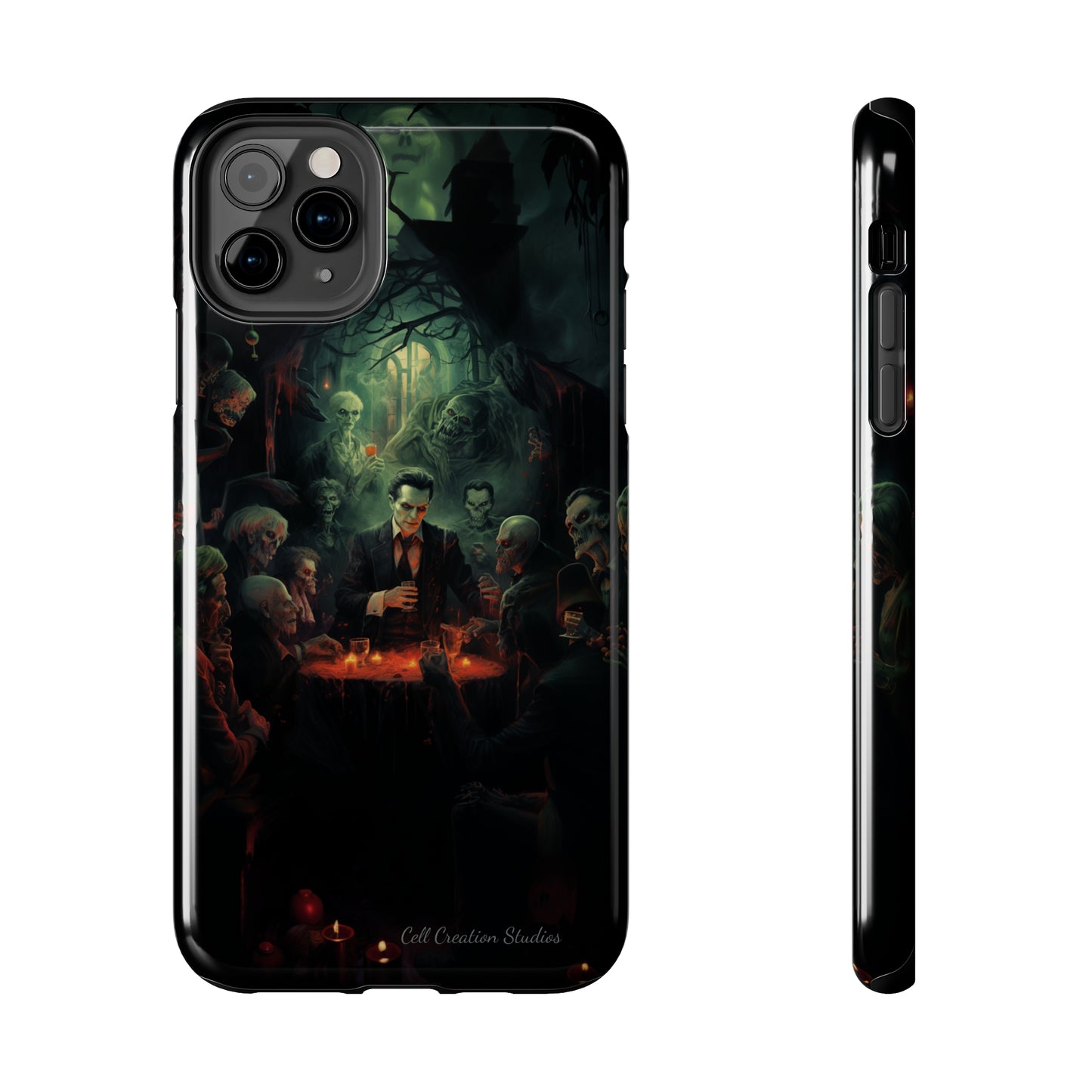 Introducing the "Ghoulish Gala" Cell Phone Case – Dracula's Halloween Soiree -Tough Phone Cases