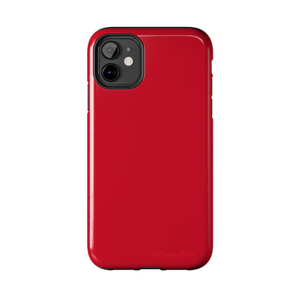 "Bold Crimson Shield" -Tough iPhone Cases