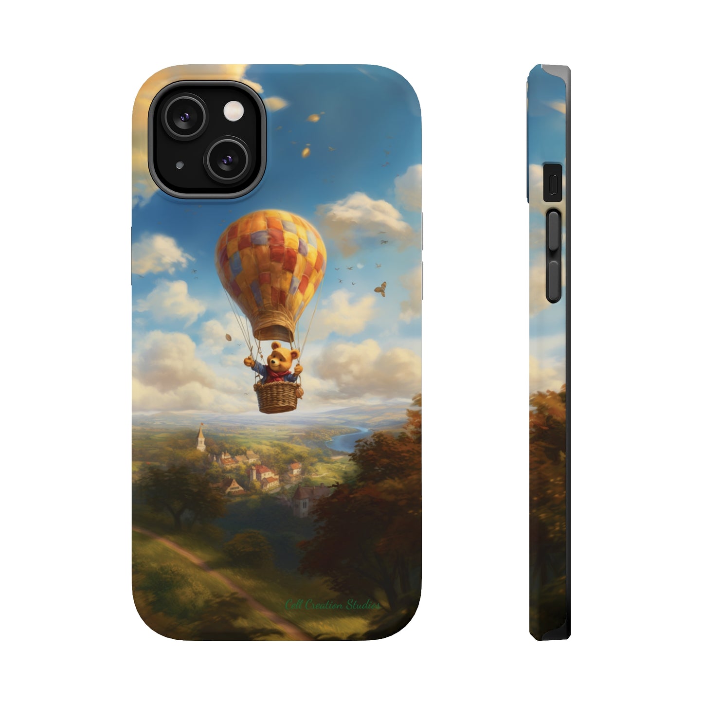 Introducing the "Winnie-The-Pooh's Balloon Adventure" Cell Phone Case – Soar to New Heights in Style -MagSafe Tough Cases