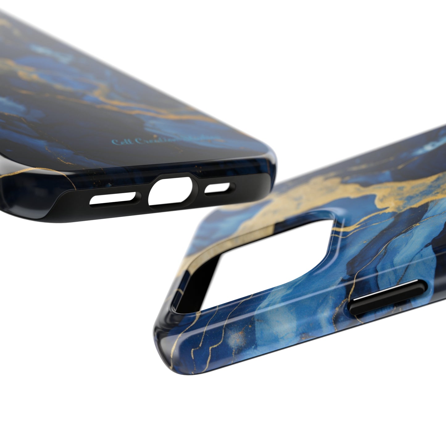 "Azure Elegance Marble" -Tough iPhone Cases