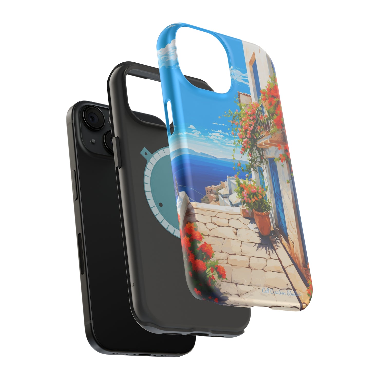 "Mediterranean Bliss Horizon" -MagSafe Tough iPhone Cases