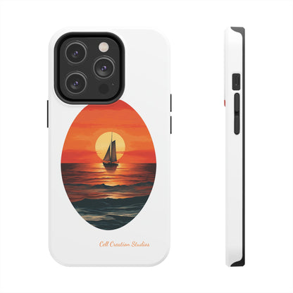 "Sailboat Sunset Serenity" -Tough iPhone Cases